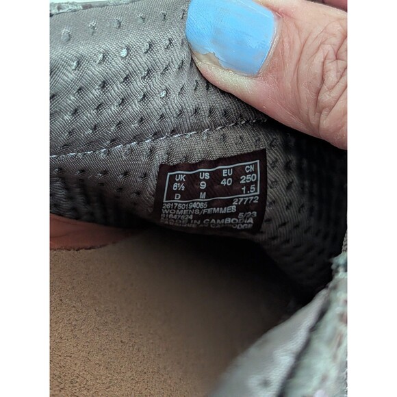 Clarks Pro Clog Womens 9 M Professional Gunmetal Gray Shimmer Leather Shoe Comfy - Picture 4 of 10